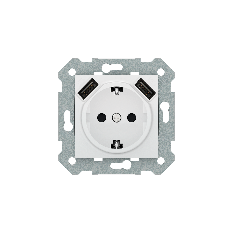 Enchufe con doble base USB BJC Viva (Compatible con Siemens Delta Viva)