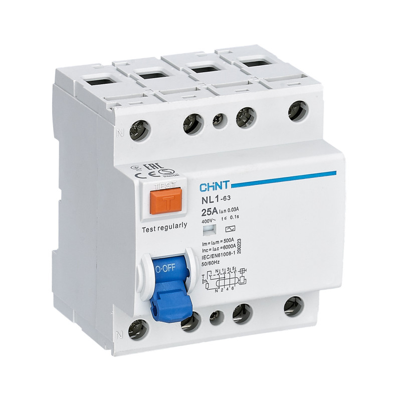 Interruptor diferencial trifásico superinmunizado 4P 30 ASI Chint